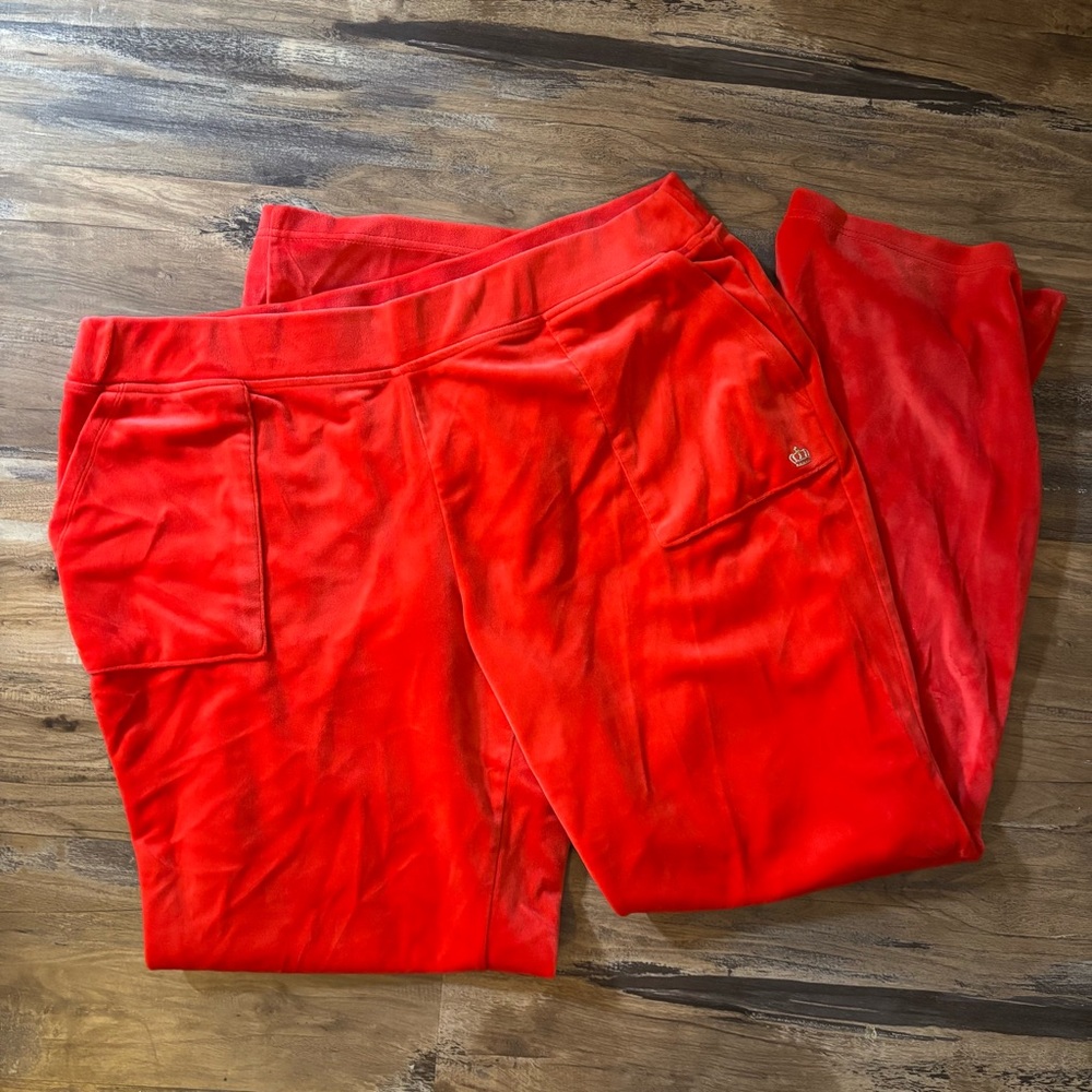 Juicy Red Velour Pants